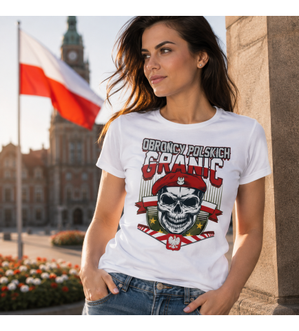 KOSZULKA DAMSKA PATRIOTYCZNI OBROŃCA POLSKICH GRANIC